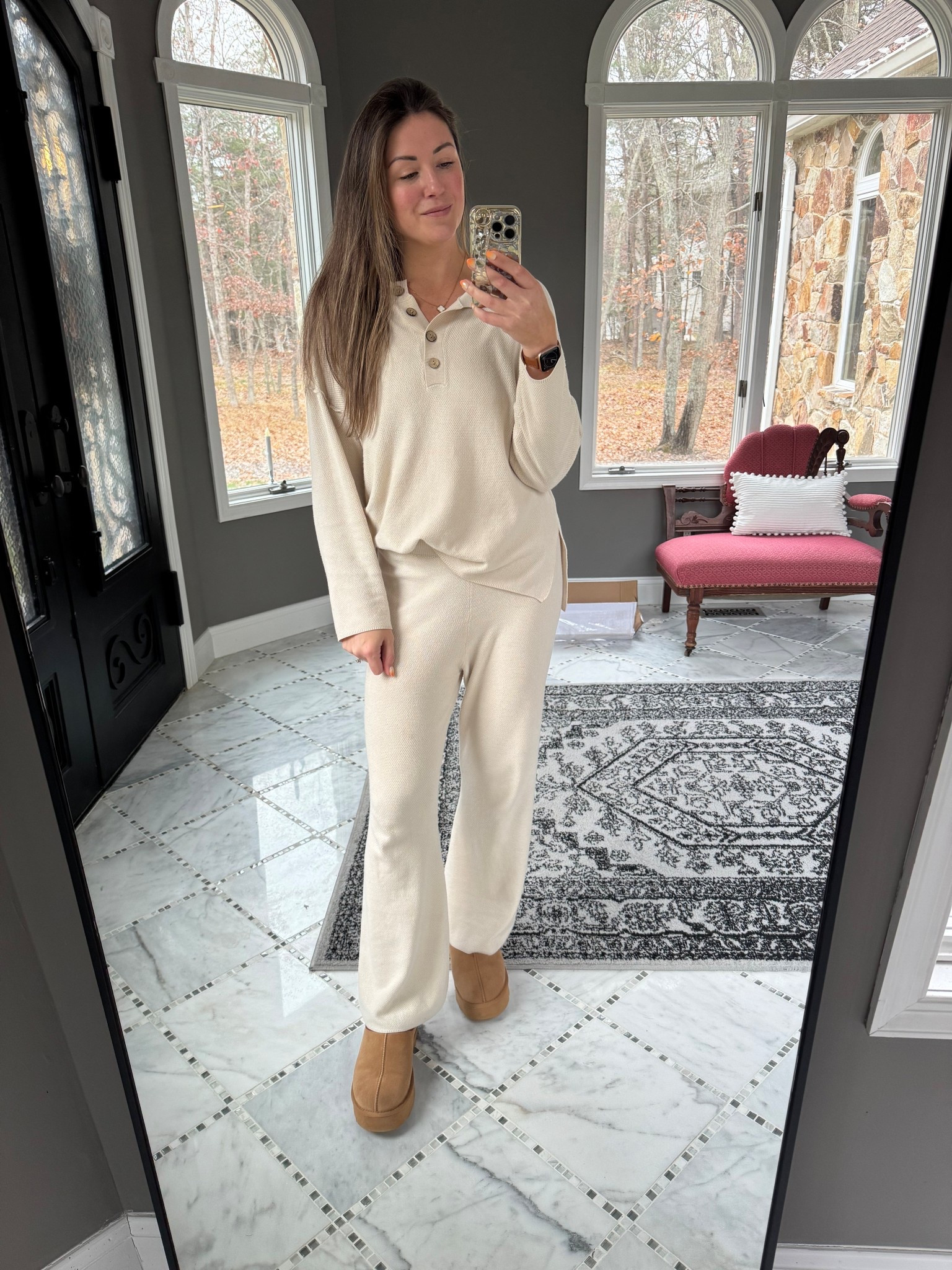 One of my favorite comfy sets today 🫶🏼

Ootd, outfit of the day, casual outfit, mom outfit, matching set woman, casual mom ootd, platform slippers, matching set, comfy matching set, long sleeve matching set, neutral outfit, comfy outfit, gift ideas for her, gifts for her, gifts for wife 

#LTKGiftGuide #LTKFindsUnder50 #LTKmomlife