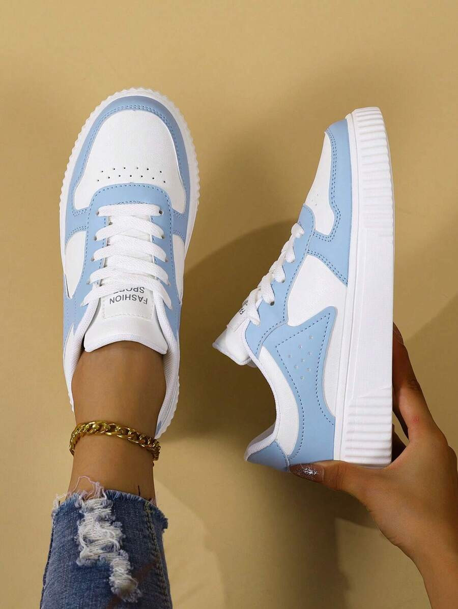 Women's Fashionable Casual Sports Color Block Sneakers For All Seasons | SHEIN