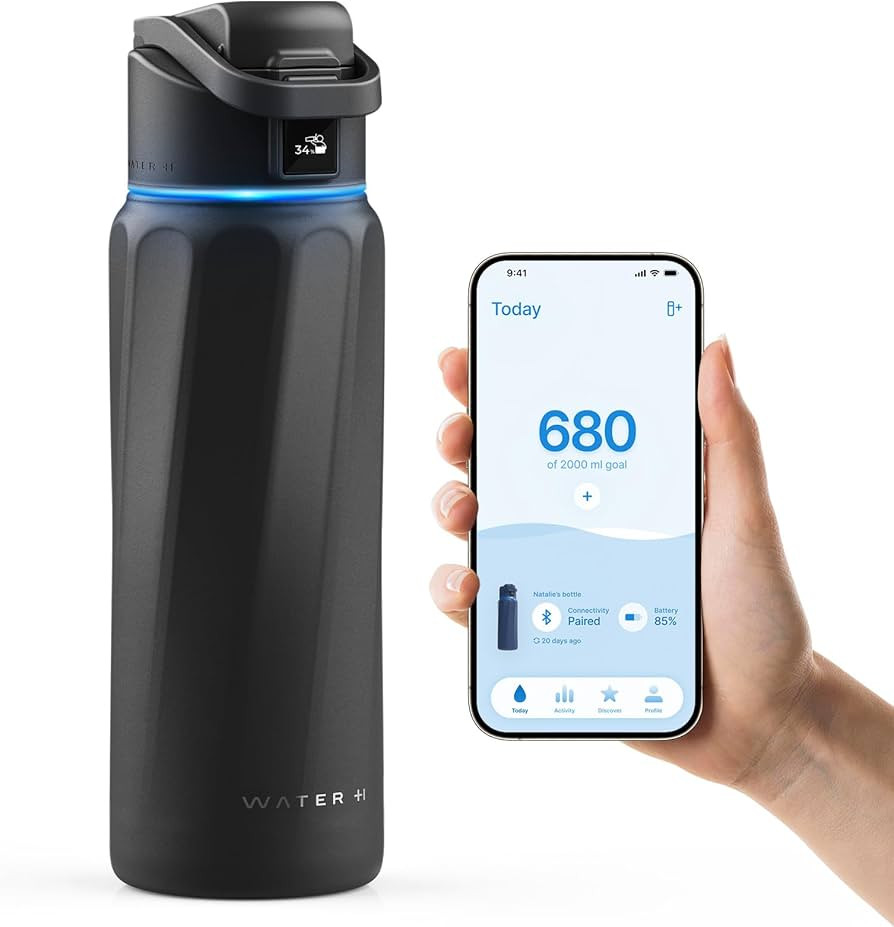 BOOST Smart Water Bottle with Reminder & Tracker, Double Wall Vacuum Insulated Bottles Stainless ... | Amazon (US)
