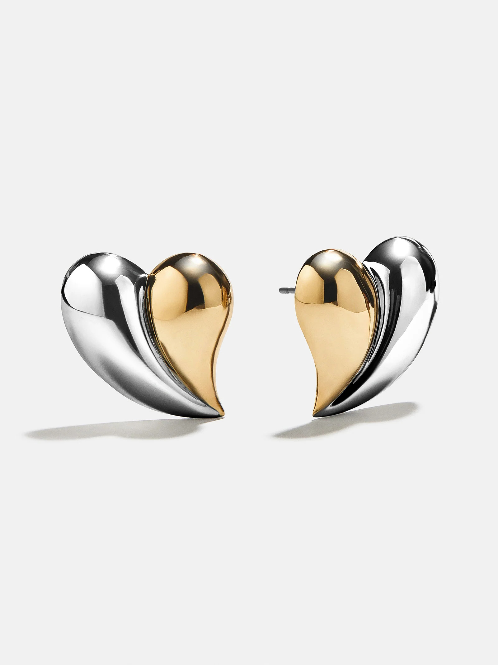 Better Together Heart Earrings - Gold/Silver | BaubleBar