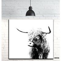 Highland Cow Wall Art Print Gift For Her Large Farmhouse Home Decor | Etsy (US)