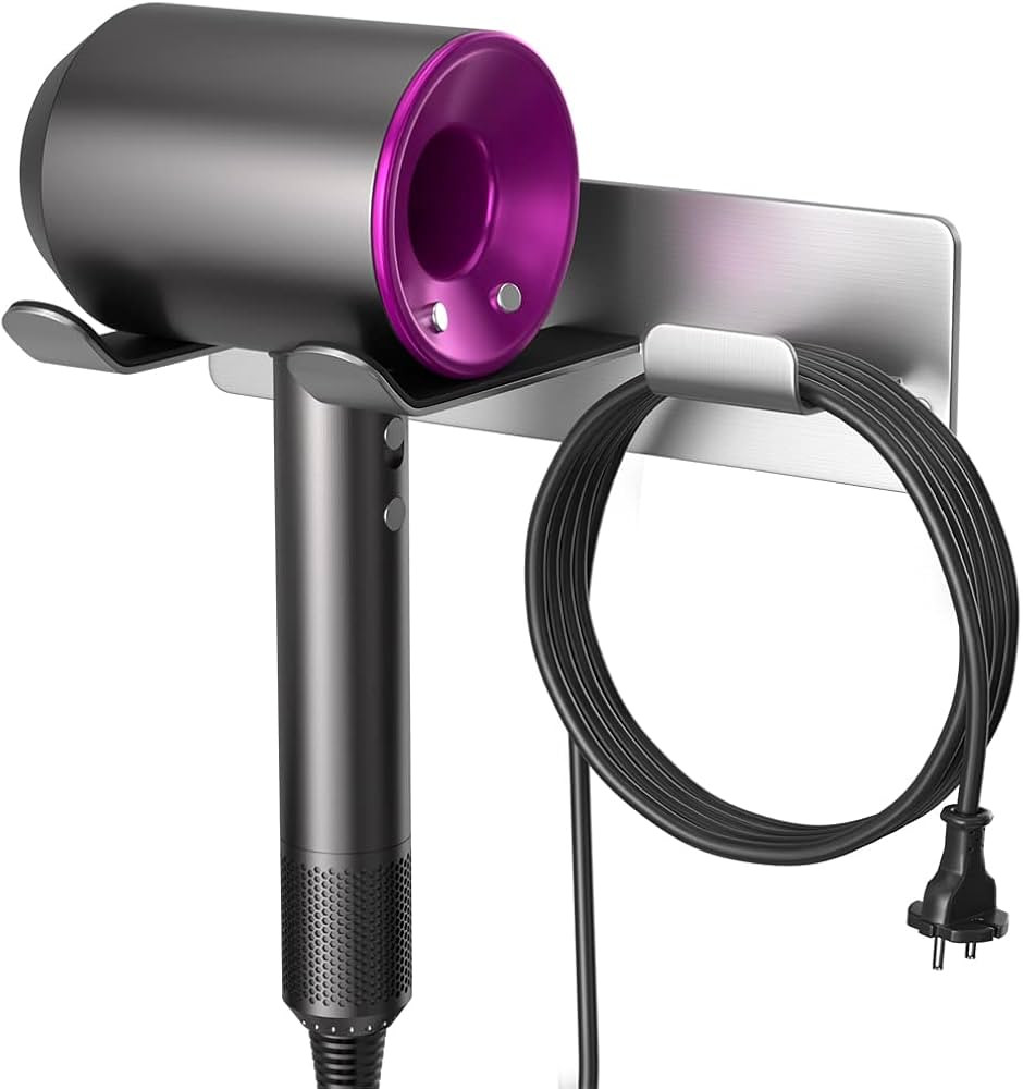 BelleJoomu Hair Dryer Holder Wall Mount Compatible with Dyson Hair Dryer, 304 Stainless Steel Hai... | Amazon (US)