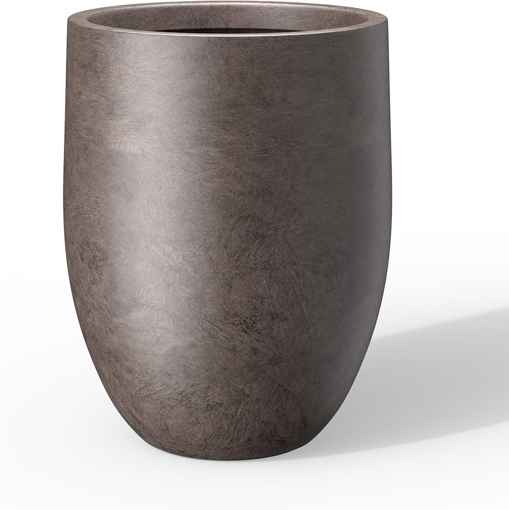 Kante 21.7" H Weathered Brown Tall Planter, Large Outdoor Indoor Decorative Pot with Drainage Hol... | Amazon (US)