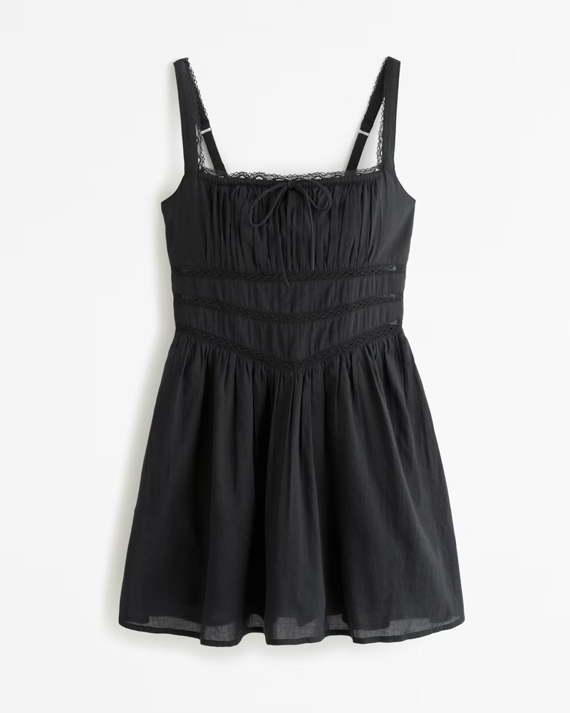 Lace-Pieced Romper | Abercrombie & Fitch (US)