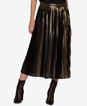 Avec Les Filles Metallic Pleated Skirt | Macys (US)