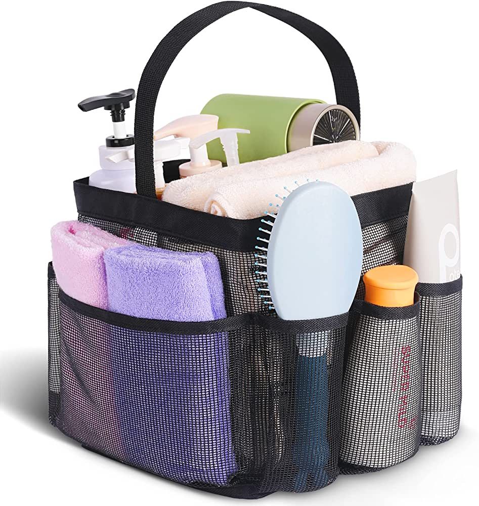 EUDELE Mesh Shower Caddy Portable for College Dorm Room Essentials,Shower Caddy Dorm with 8-Pocke... | Amazon (US)