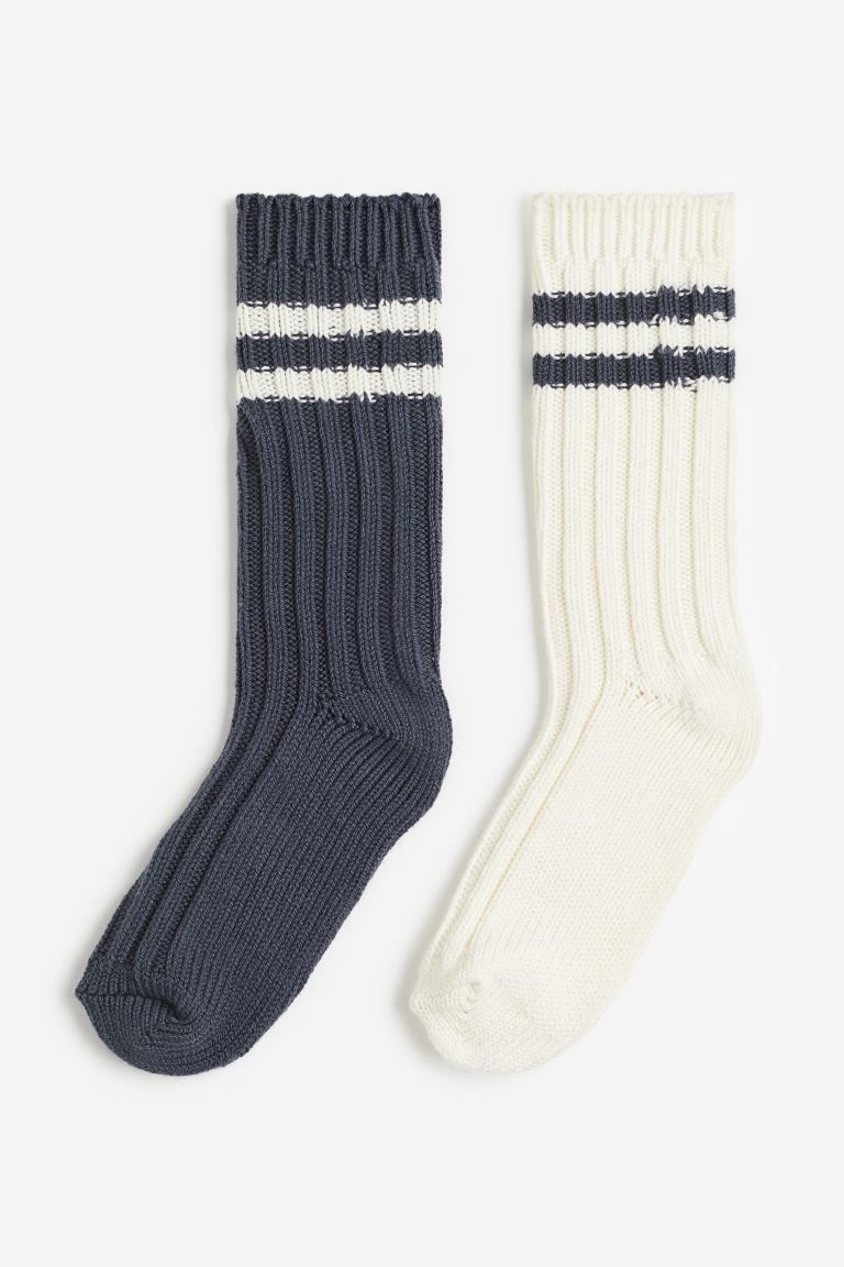 2-pack knitted socks | H&M (UK, MY, IN, SG, PH, TW, HK)
