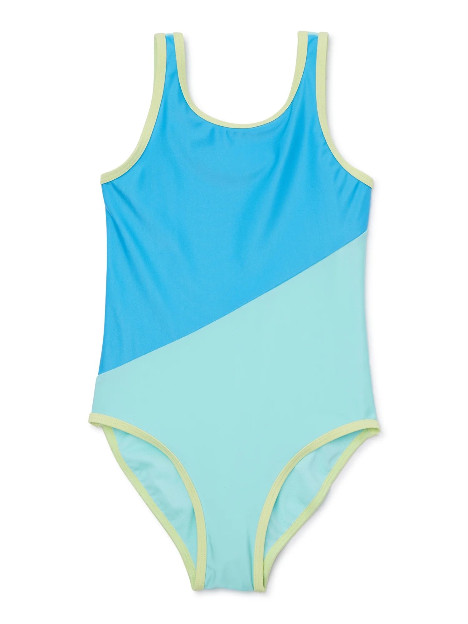 Wonder Nation Girls’ One-Piece Swimsuit with UPF 50, Sizes 4-18 & Plus | Walmart (US)