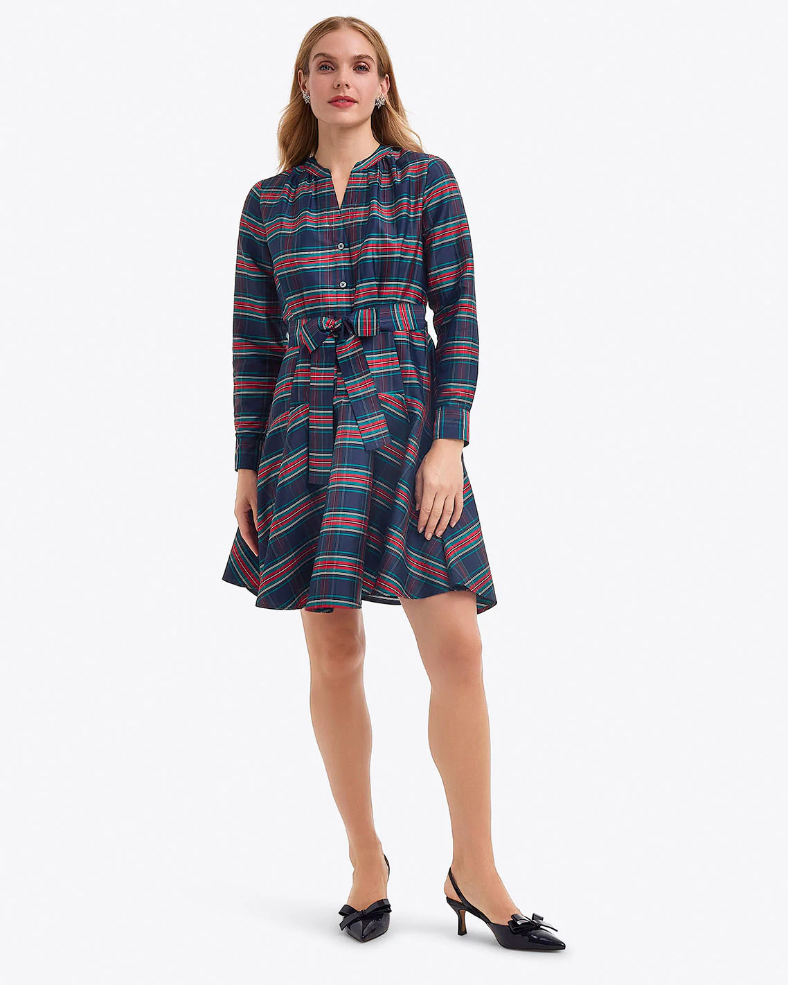 Imogen Mini Shirtdress in Taffeta | Draper James (US)