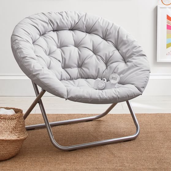 Solid Light Gray Hang-A-Round Chair | Pottery Barn Teen