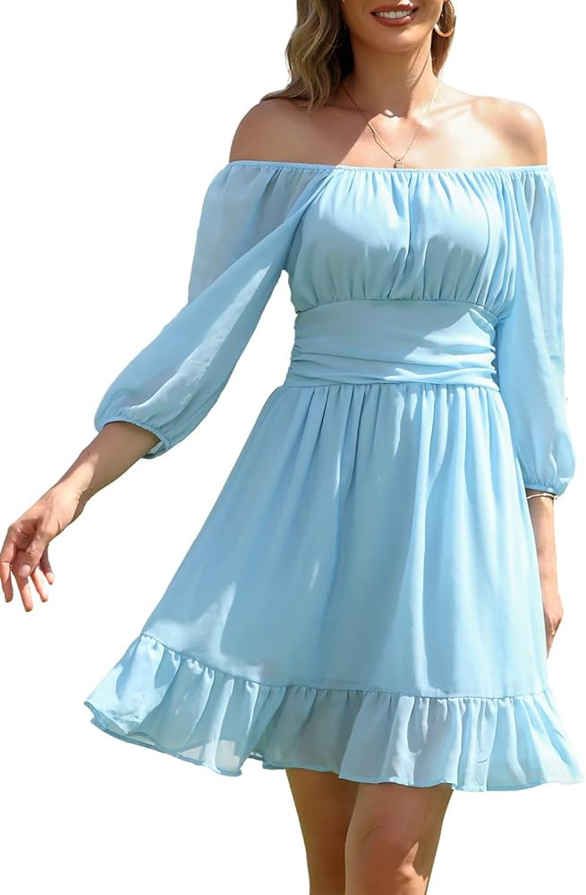 I2CRAZY Women's Summer Casual Maxi Dresses Beach Cover Up Loose Empire Waist Long Dresses with Po... | Amazon (US)