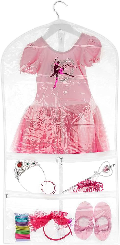 Clear Dance Garment Bags For Dancers Transparent with Accessory Pockets | Amazon (US)