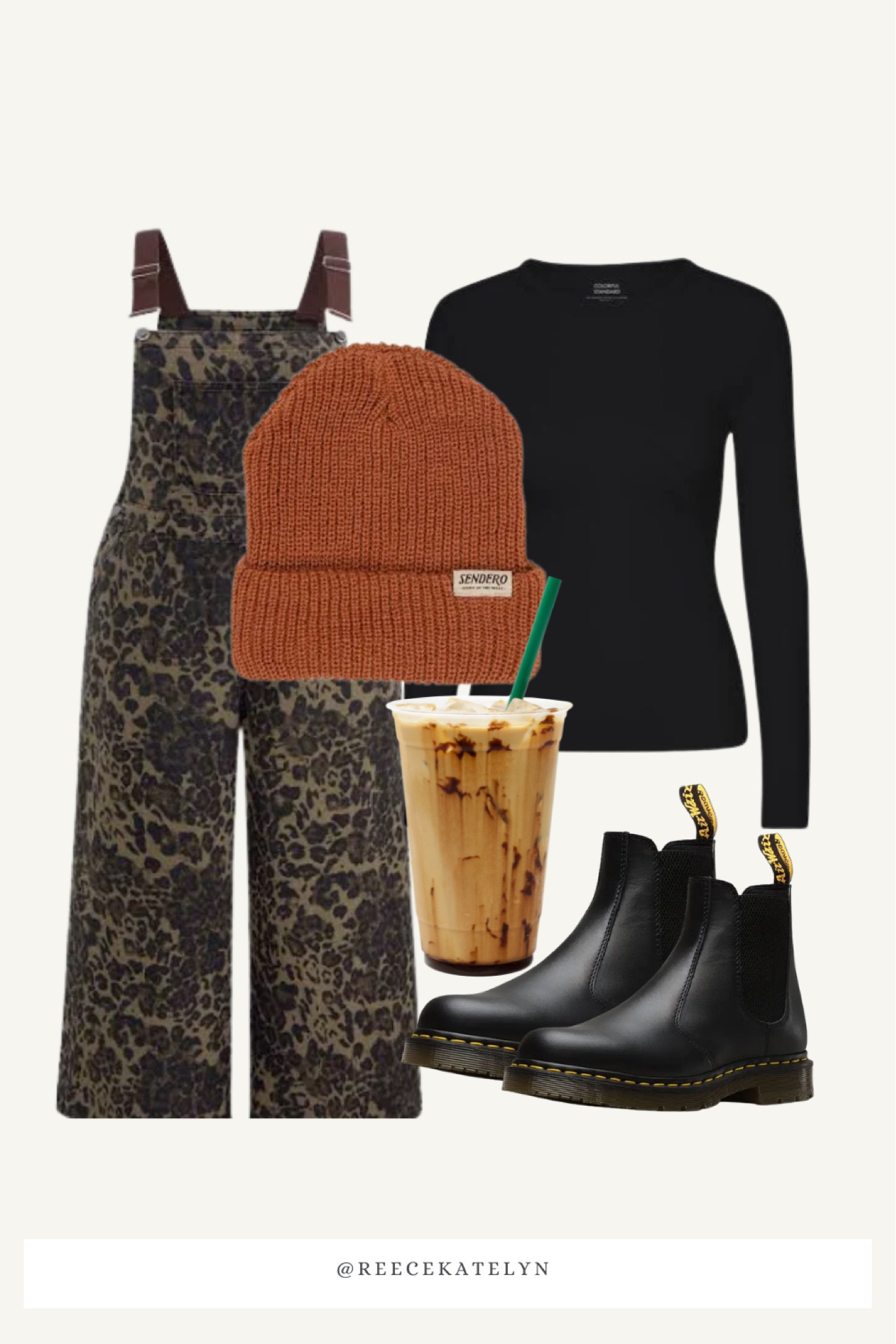 Fall ootd / leopard overalls outfit 