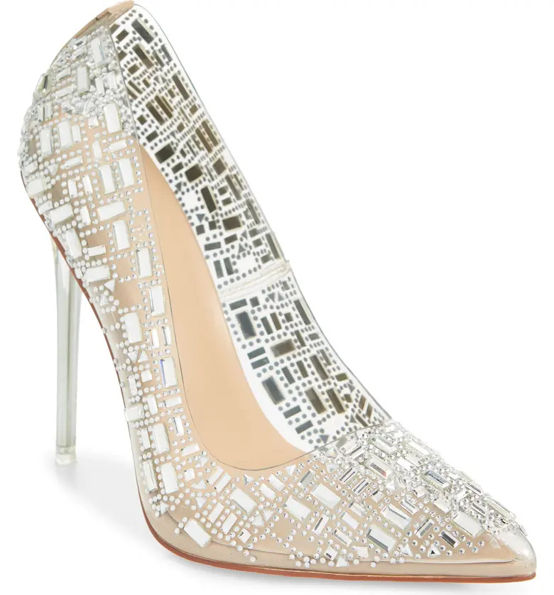 Jovie Crystal Embellished Clear Pump (Women) | Nordstrom