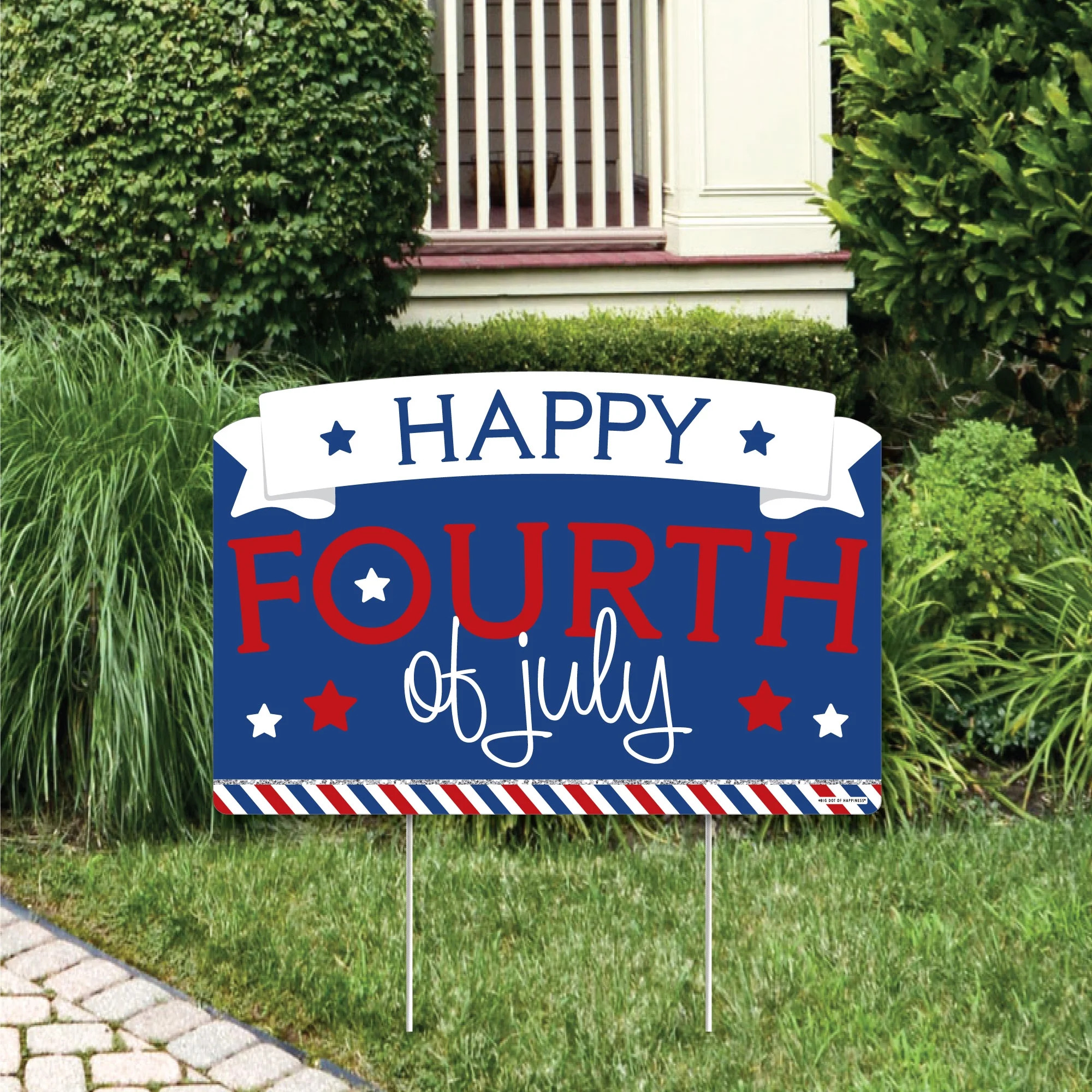 Big Dot of Happiness 4th of July - Independence Day Yard Sign Lawn Decorations - Happy Fourth of ... | Walmart (US)