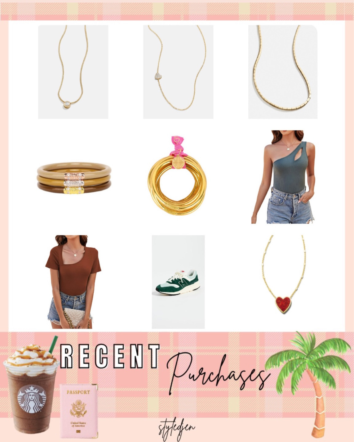 Recent buys - baublebar necklaces, Budhagirl bangles, new balance sneakers, Amazon bodysuits



#LTKFind #LTKunder50 #LTKSeasonal