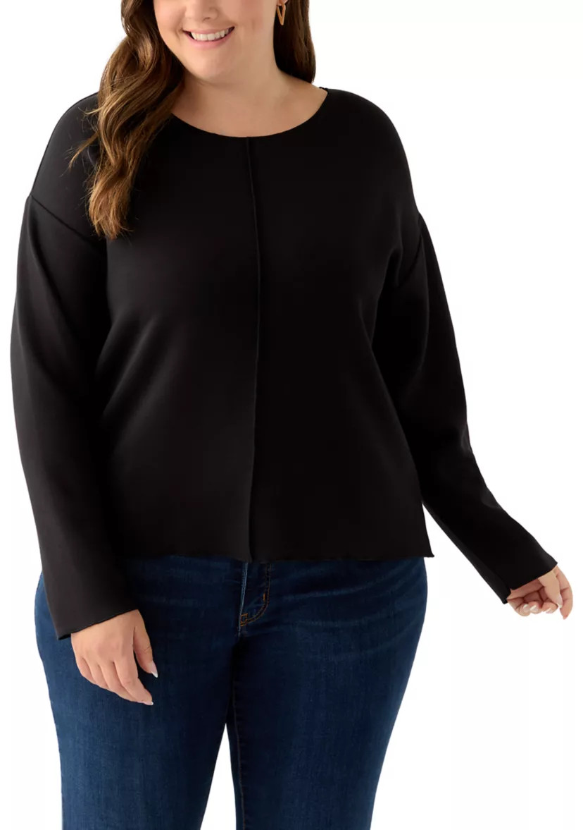 Plus Size Long Sleeve Freeflow Top | Belk