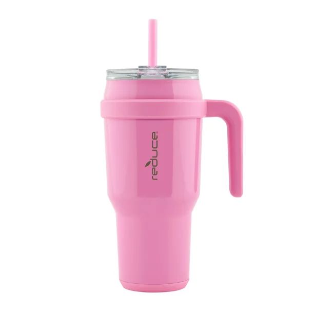 Reduce Vacuum Insulated Stainless Steel Cold1 40oz Tumbler with Handle, 3 Way Lid, & Straw: Peony... | Walmart (US)