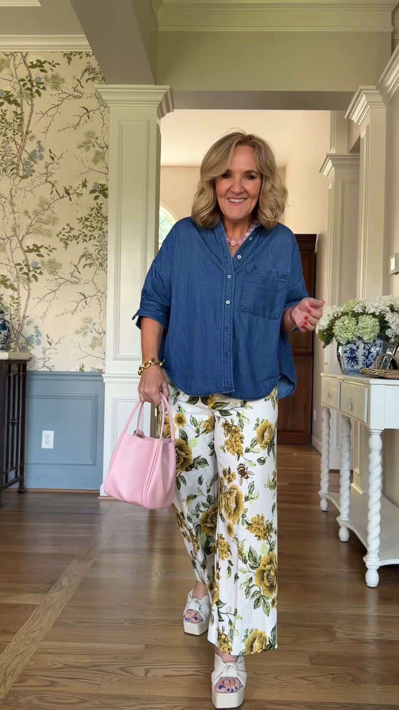 Anthropologie 20% off with code NANETTE20 until Sunday 5/10 orders over $100 
Chambray blouse size down to small 
Grab a part of linen Colette pants. Whether you get a cute print or a solid color, this is what you’ll be wearing if you don’t like shorts!

#LTKOver40 #LTKSaleAlert #LTKootd