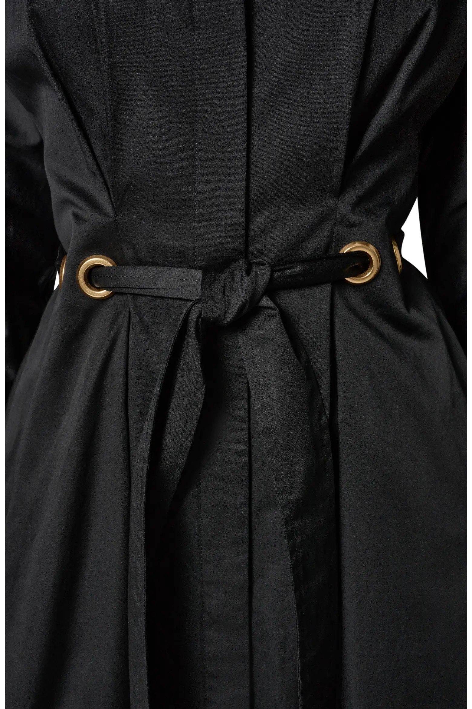 Drawstring Waist Stretch Cotton Midi Shirtdress (Women) | Nordstrom | Nordstrom
