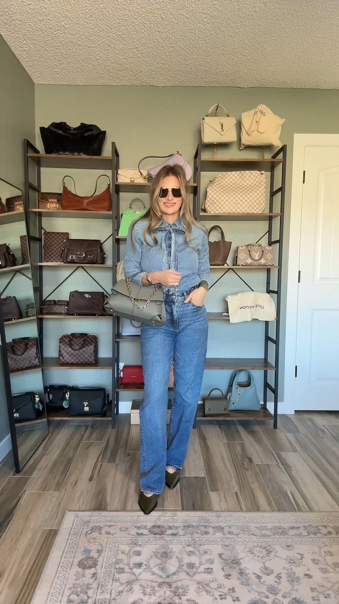 Top runs slightly small. I’m wearing a size M. 
Jeans run tts 
I’m wearing size 4R 

#LTKgrwm #LTKootd