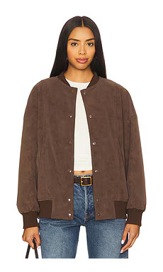 Line & Dot Alfie Jacket in Chocolate from Revolve.com | Revolve Clothing (Global)