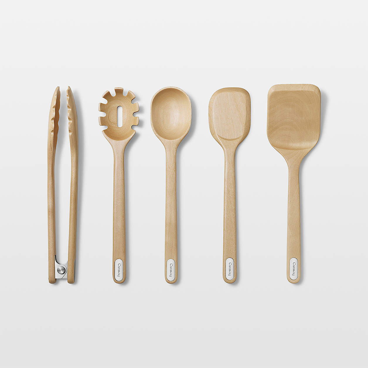 Caraway Birch Wood Utensils, Set of 5 + Reviews | Crate & Barrel | Crate & Barrel