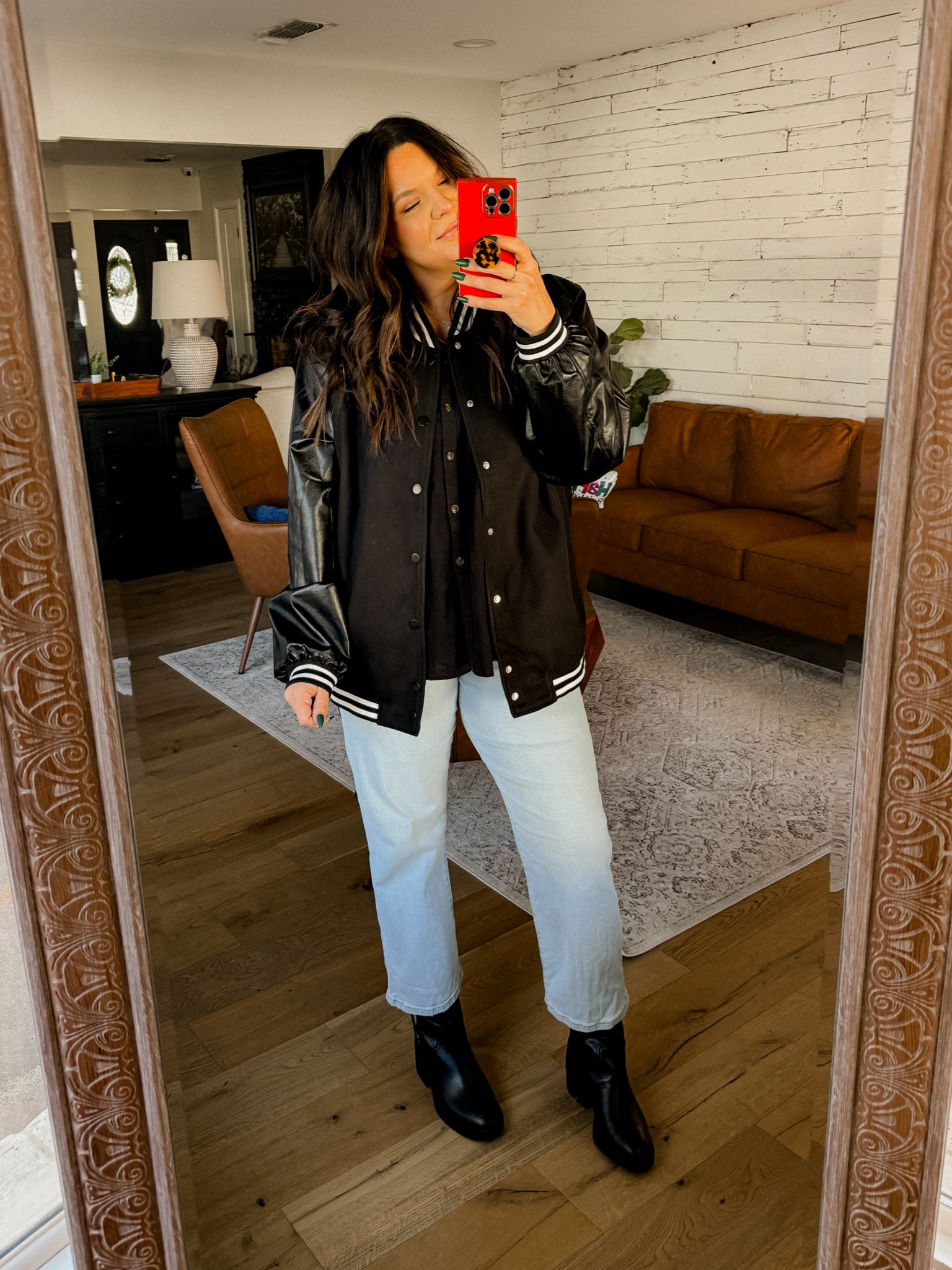  Birthday outfit: 
Varsity Jacket: XL
Button Up: XL
JEANS: TTS (32)
Boots: 8.5 (TTS)


#LTKmidsize #LTKstyletip #LTKfindsunder50