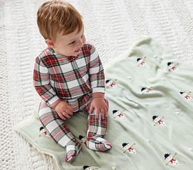 Stewart Plaid Baby Pajama | Pottery Barn Kids