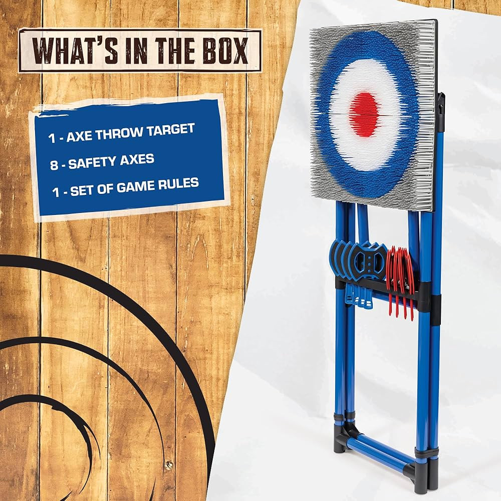EastPoint Deluxe Steel Frame Axe Throw Target Game Set - Steel Frame for Indoors and Outdoors | Amazon (US)