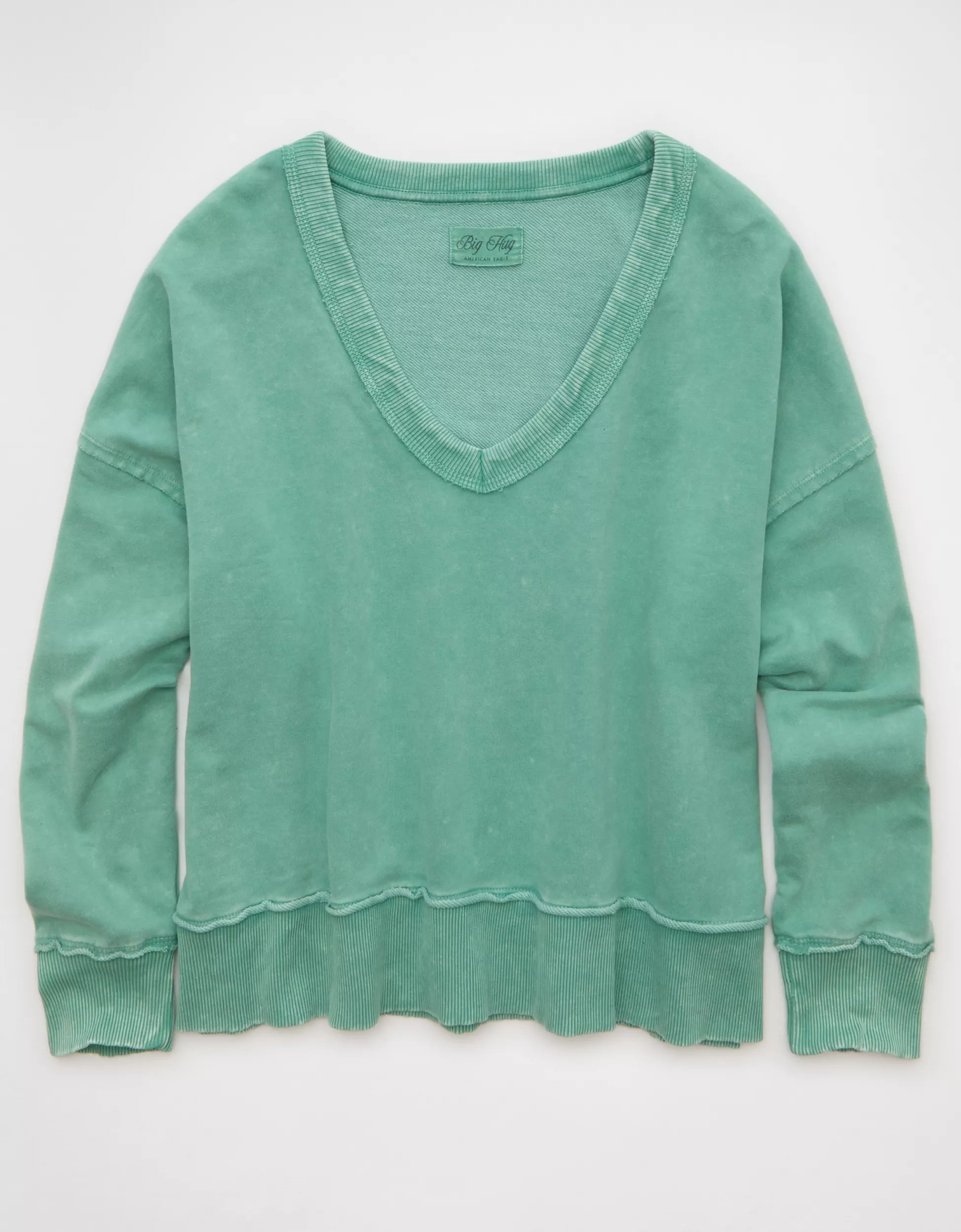 AE Big Hug V-Neck Sweatshirt | American Eagle Outfitters (US & CA)
