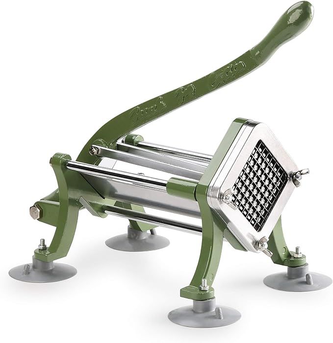 New Star Foodservice 42306 Commercial Grade French Fry Cutter with Suction Feet, 3/8", Green | Amazon (US)