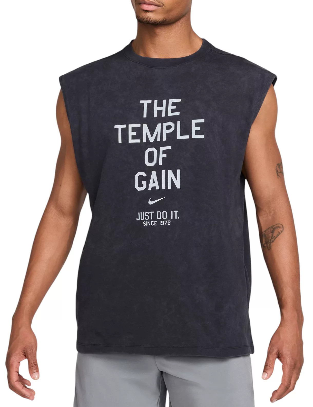 Nike Men's Temple of Gain Sleeveless Graphic T-Shirt, Medium, Black | DICK'S Sporting Goods