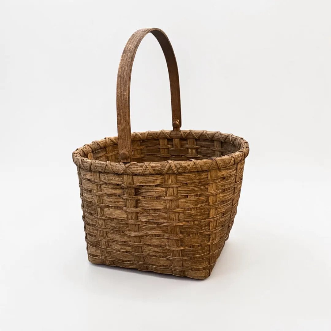 Swing Handled Gathering Basket, Handwoven Rattan Decorative Basket - Etsy | Etsy (Global)