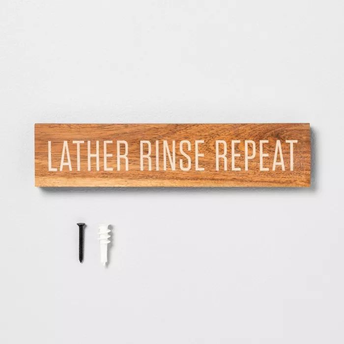 'Lather Rinse Repeat' Bathroom Wall Sign - Hearth & Hand™ with Magnolia | Target
