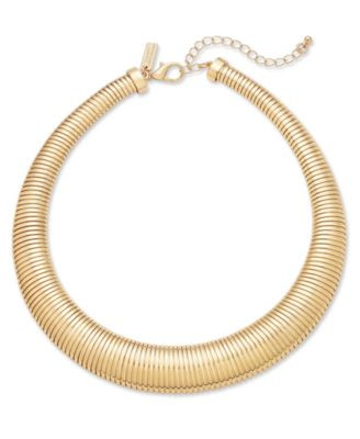 I.n.c. International Concepts Gold-Tone Omega Chain Collar Necklace, 17" + 3" extender, Exclusively at Macy's - Silver | Macy's