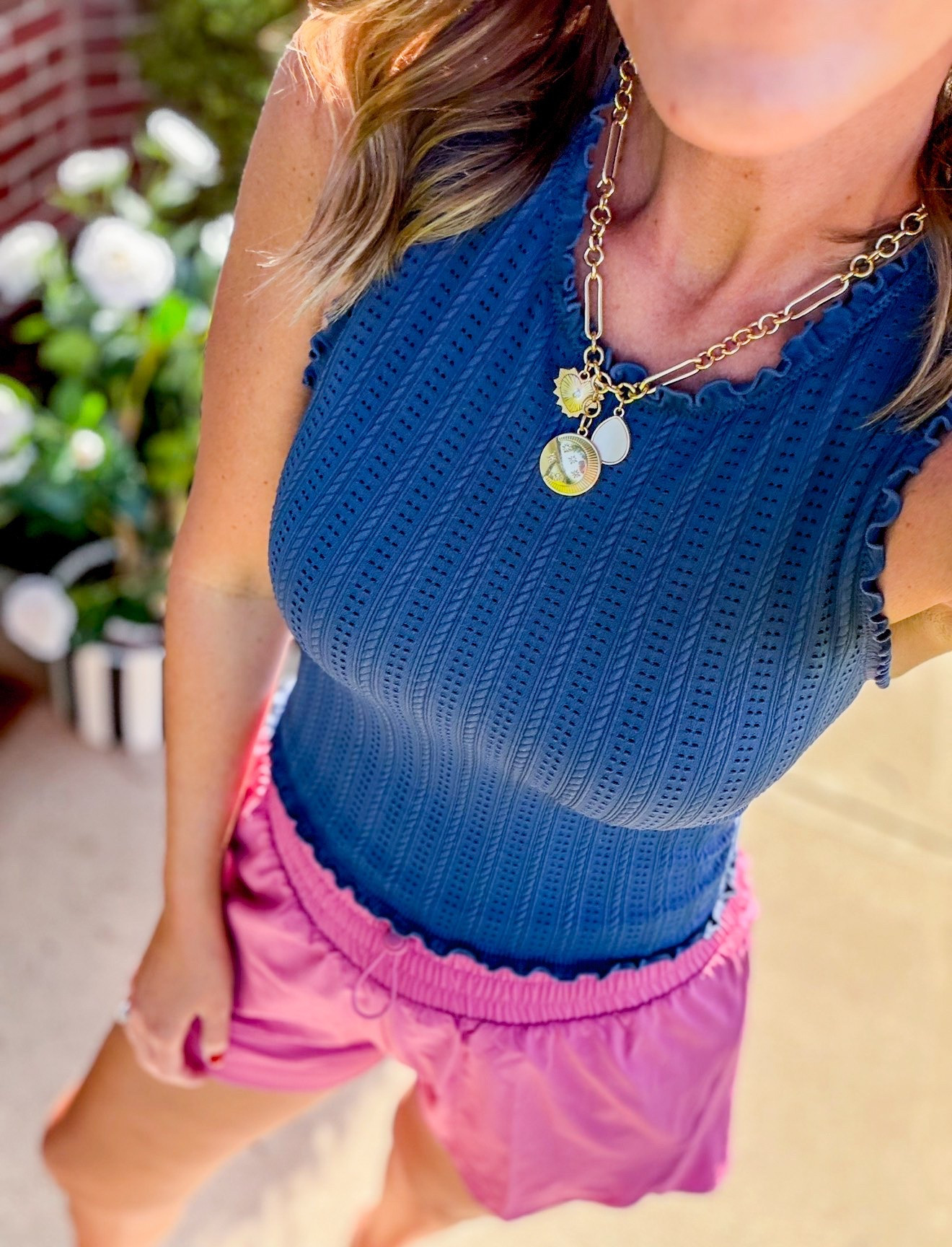 New pieces from Target 🎯 
Tank with built in bra / medium
Shorts with built in brief /medium

#LTKSeasonal #LTKActive #LTKOver40
