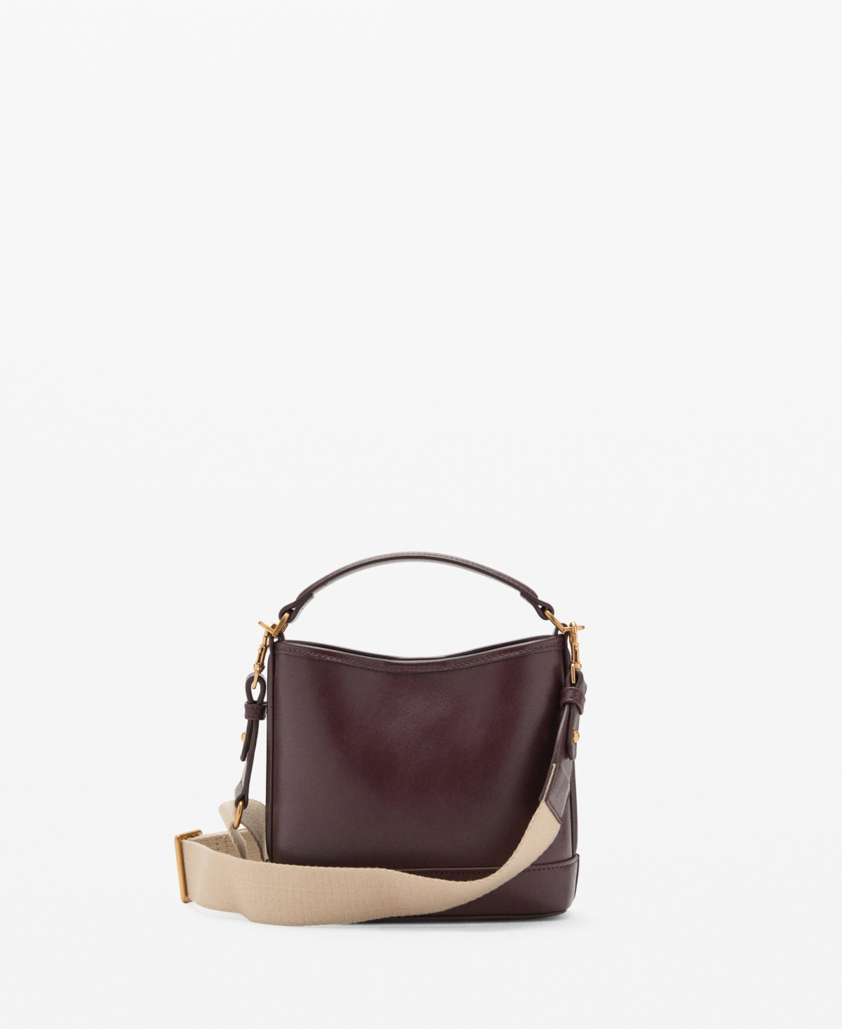 Mango Women's Small Bucket Bag - Burgundy | Macy's