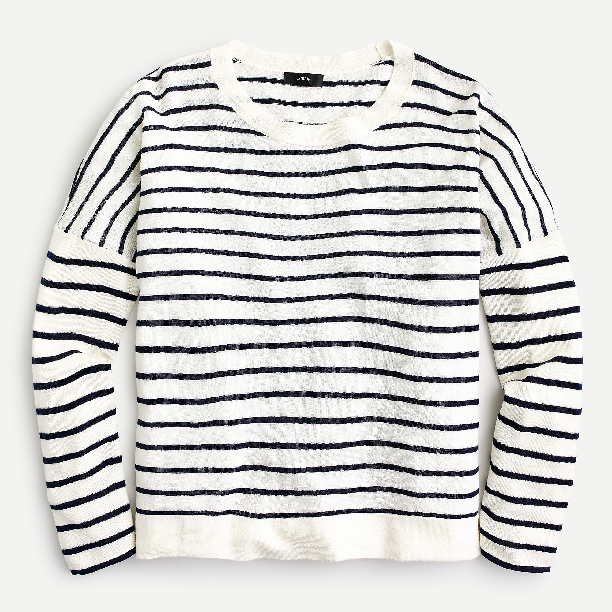 Relaxed-fit crewneck sweater in stripe | J. Crew US