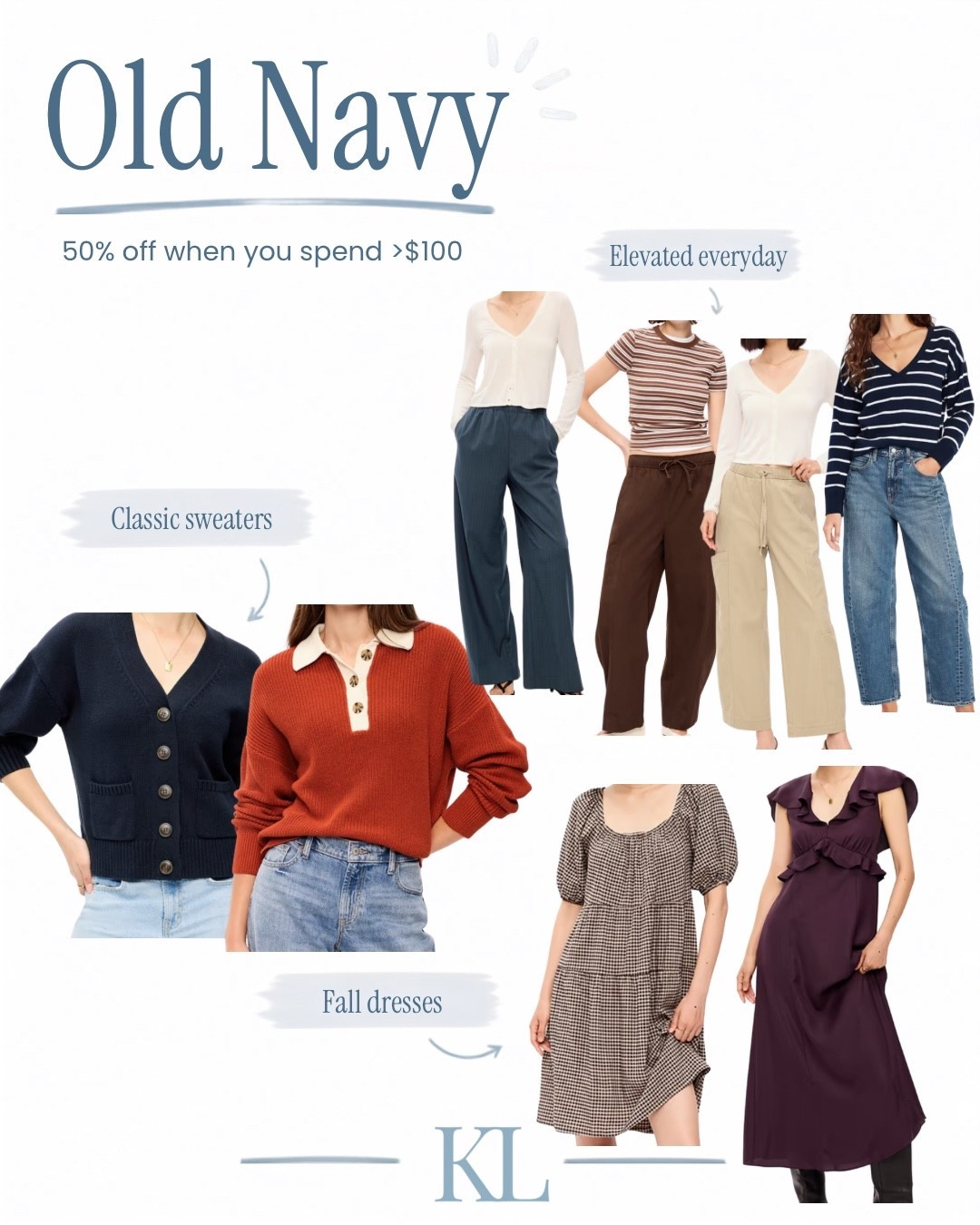 50% OFF EVERYTHING at Old Navy when you spend >$100 and check out these fall staples! 🍁🍂 #oldnavy #ON #womensfashion

#LTKSeasonal #LTKSaleAlert #LTKmomlife