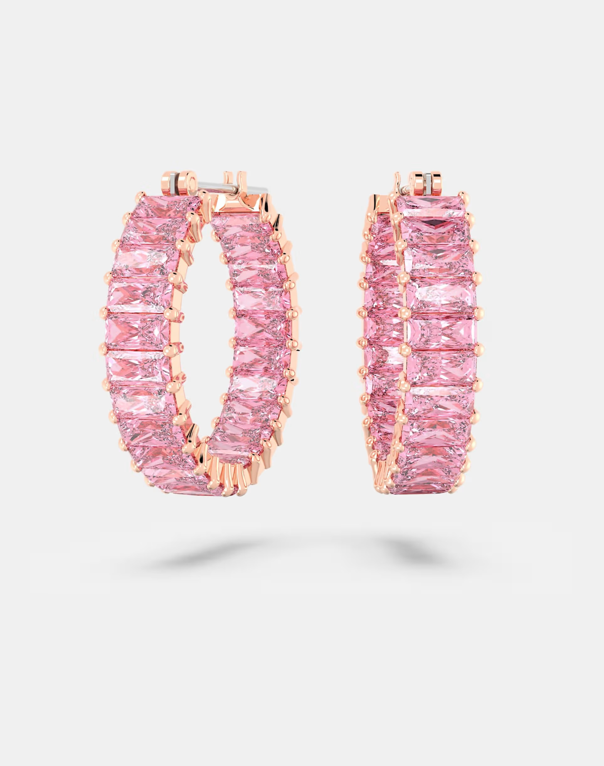Swarovski matrix hoop earrings in pink and rose-gold tone plated | ASOS | ASOS (Global)