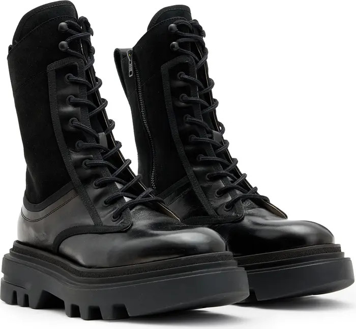 AllSaints Alexia Lug Sole Combat Boot (Women) | Nordstrom | Nordstrom