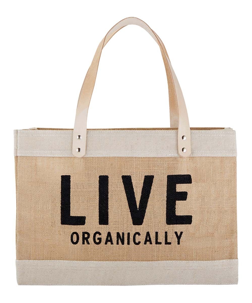 Santa Barbara Design Studio Kitchen Totebags - Brown 'Live Organically' Market Tote | Zulily