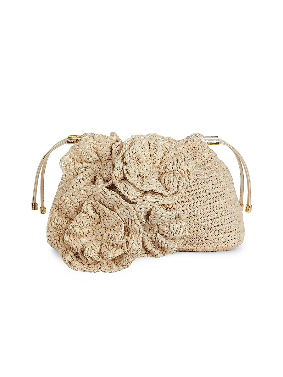 Women's Lali Floral Woven Pouch - Cowrie | Saks Fifth Avenue