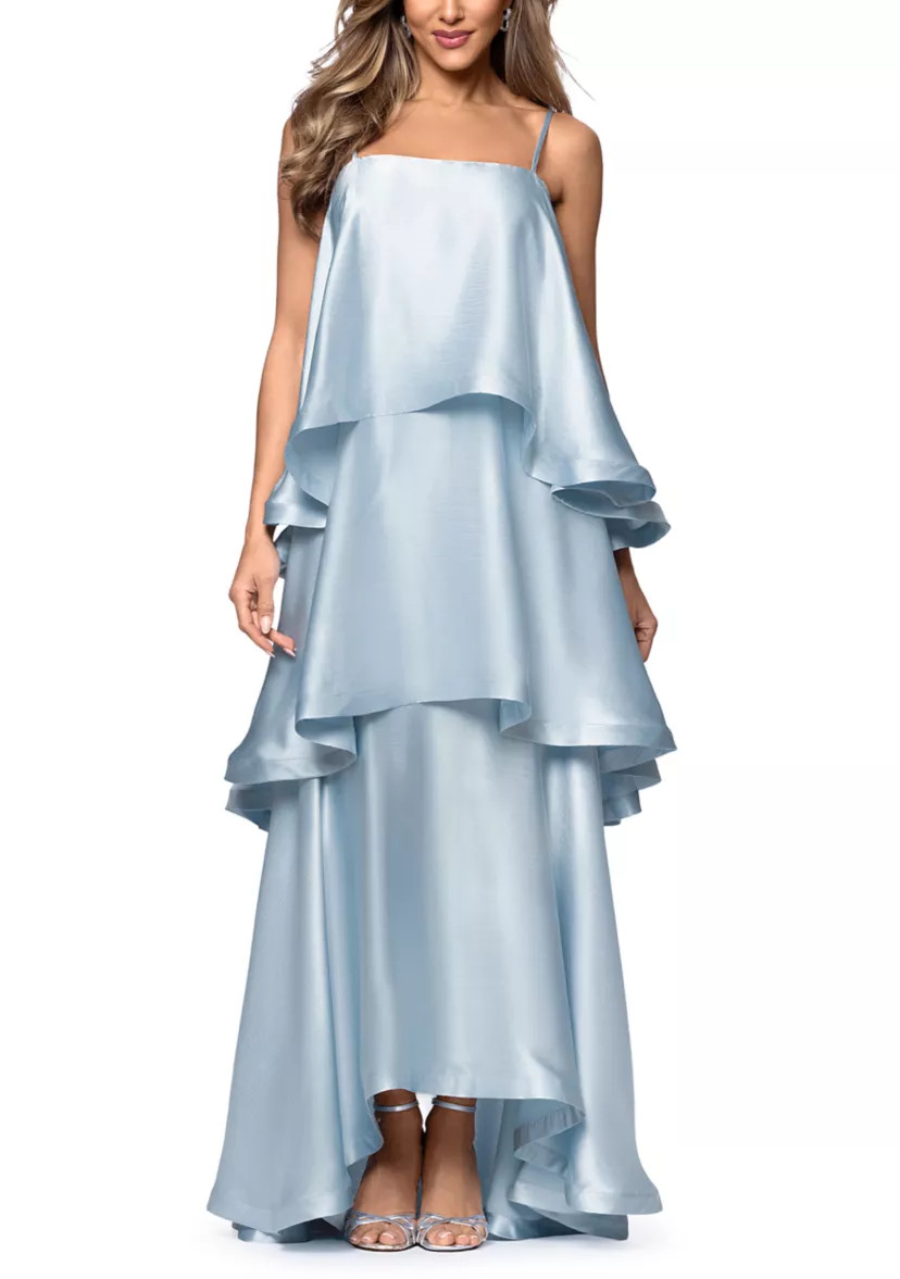 Women's Sleeveless Tiered Satin Gown | Belk