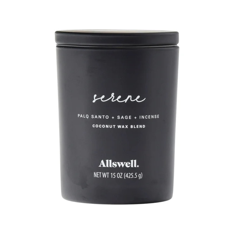 Allswell 15oz Scented 2-Wick Spa Candle - Serene (Palo Santo + Sage + Incense) | Walmart (US)