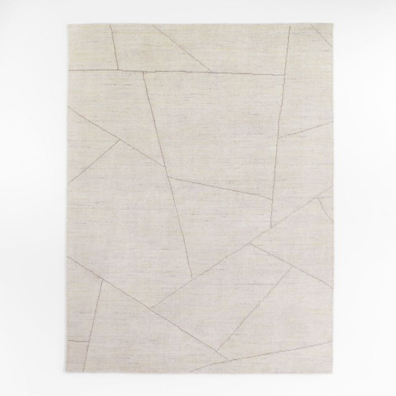 Teramo Performance Abstract Ivory Area Rug 10'x14' + Reviews | Crate & Barrel | Crate & Barrel