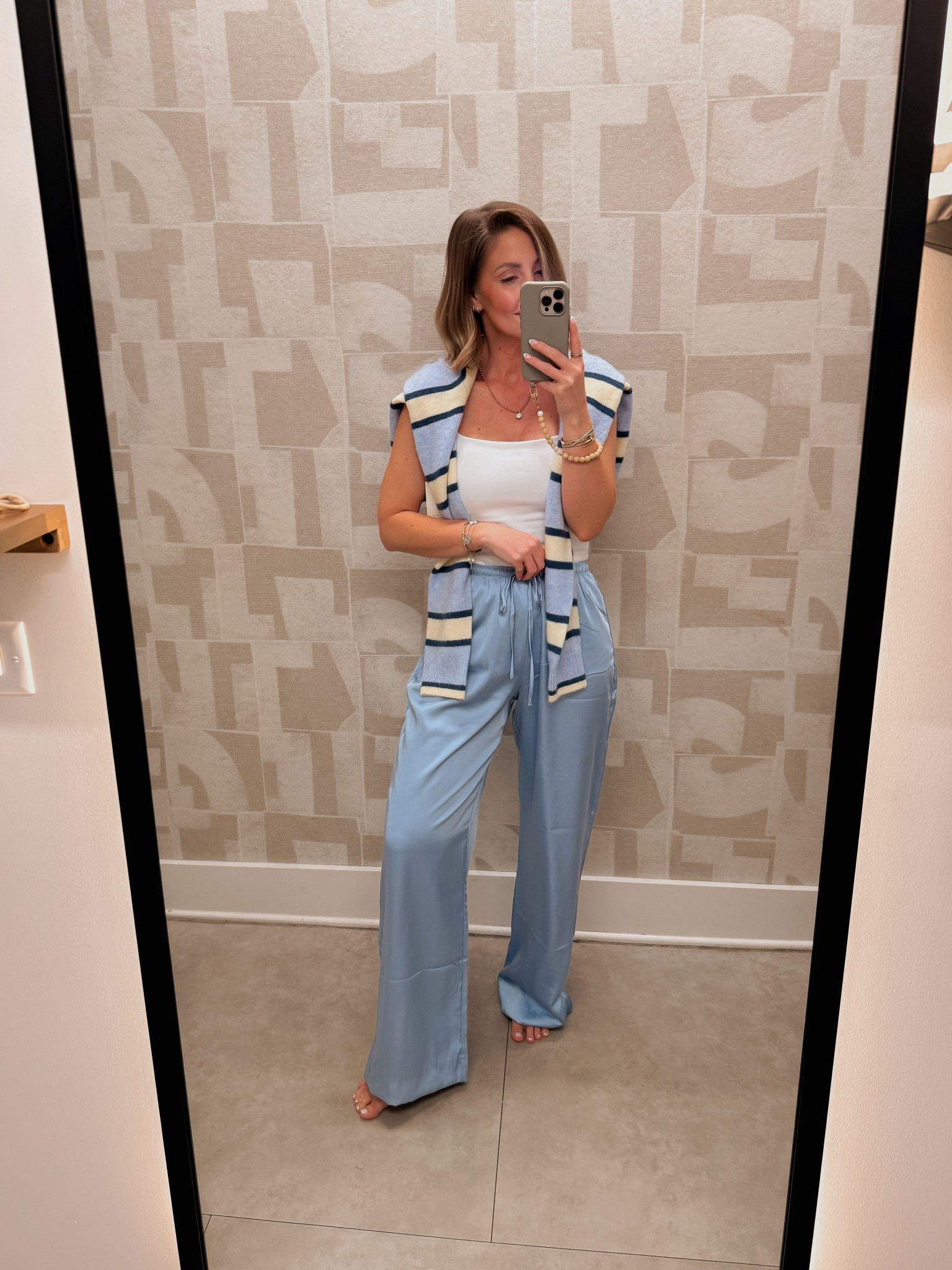 Love this cute spring look! 25% off through the weekend (copy the code when you click an item below)! 
XS cardigan / XS bra free tank / XS pants 

#LTKSaleAlert #LTKSpringSale #LTKPetite