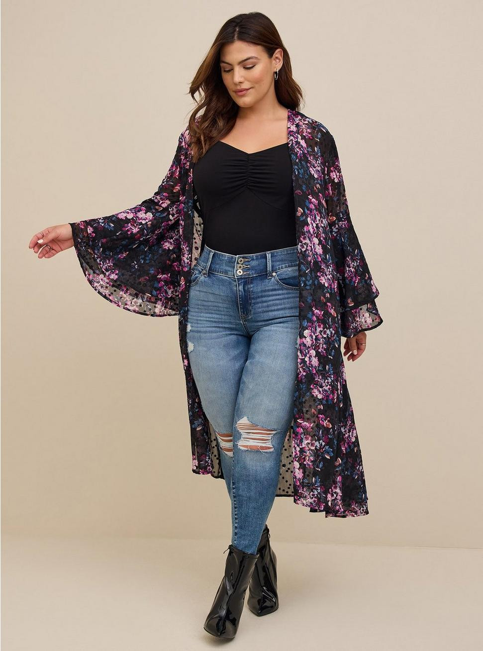 Lurex Chiffon Maxi Kimono | Torrid (US & Canada)