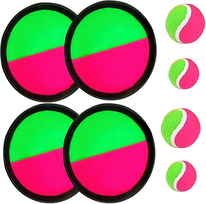 Amazon.com: Paddle Catch Ball and Toss Game Set Disc Toss and Catch Paddle Sport Game (4 Paddles ... | Amazon (US)